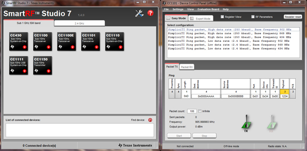 SmartRF® Studio from TI